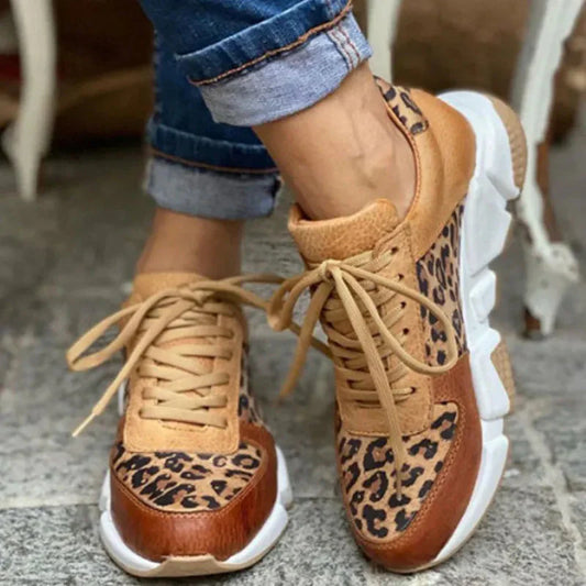 Femke™ | Behagelige leopard-sneakers