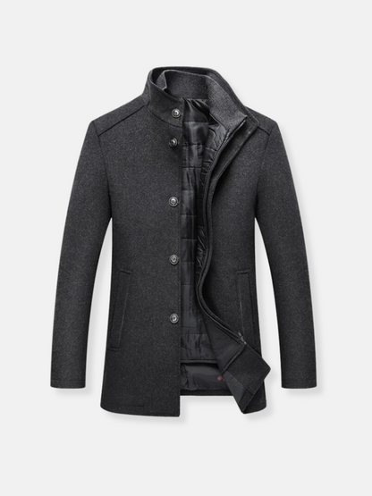 Trenchcoat i uld til mænd