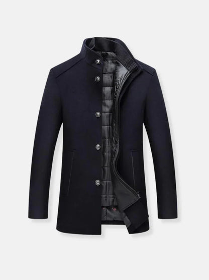 Trenchcoat i uld til mænd