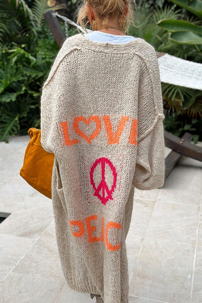 Anne™ Farverig LOVE-cardigan