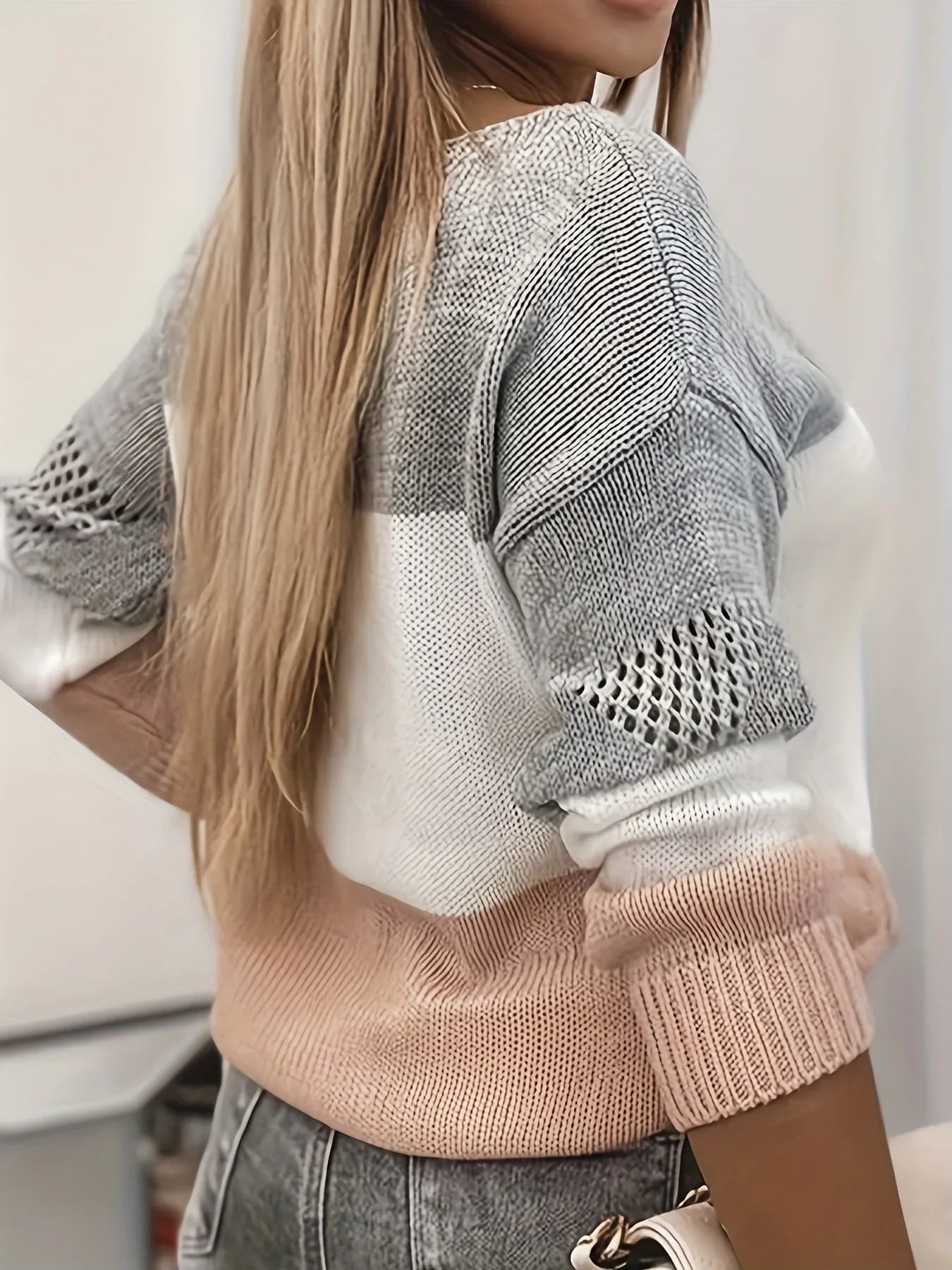 Le Clair™ Strikket sweater med udskæringer