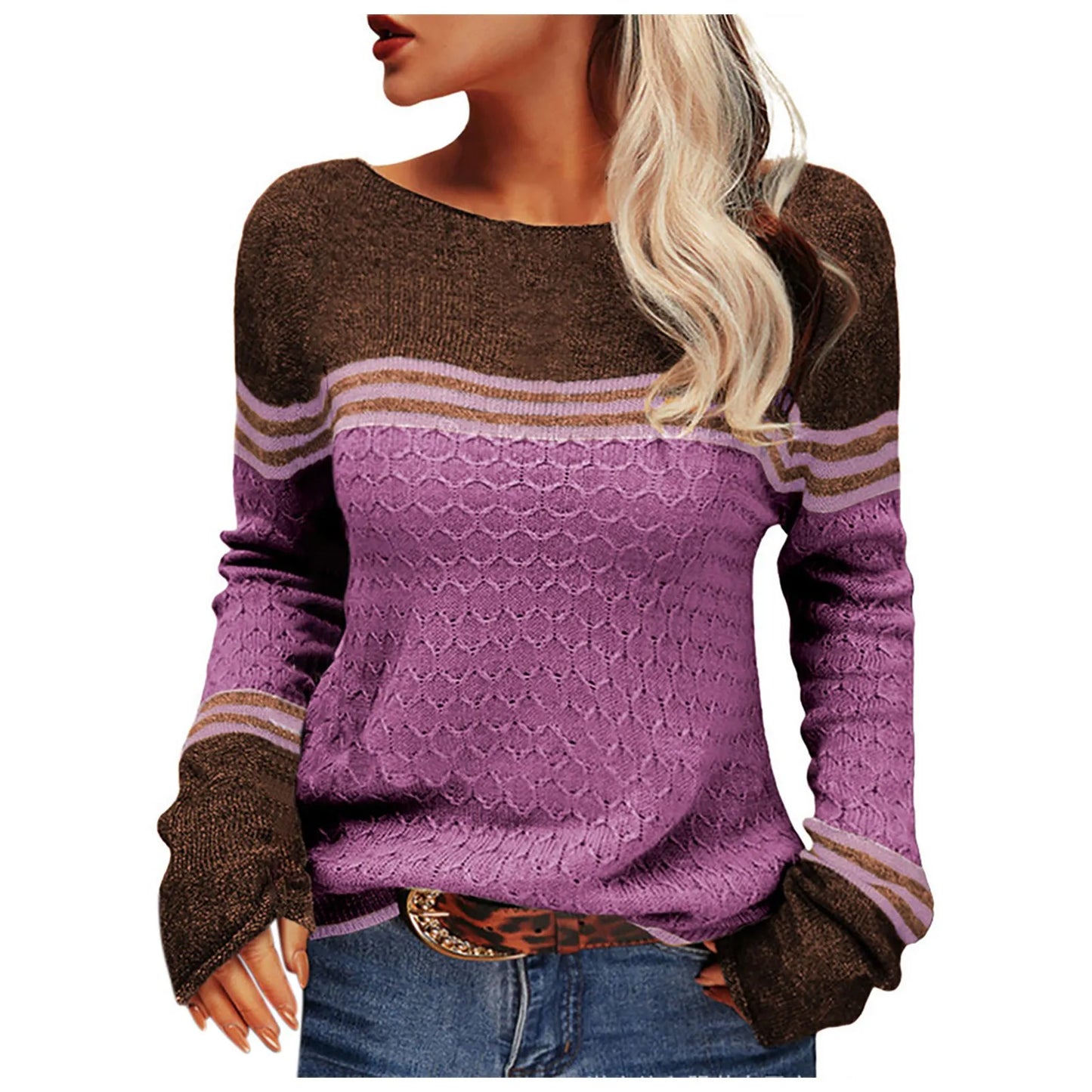 Le Clair™ | Casual Stripe Knitted Sweater