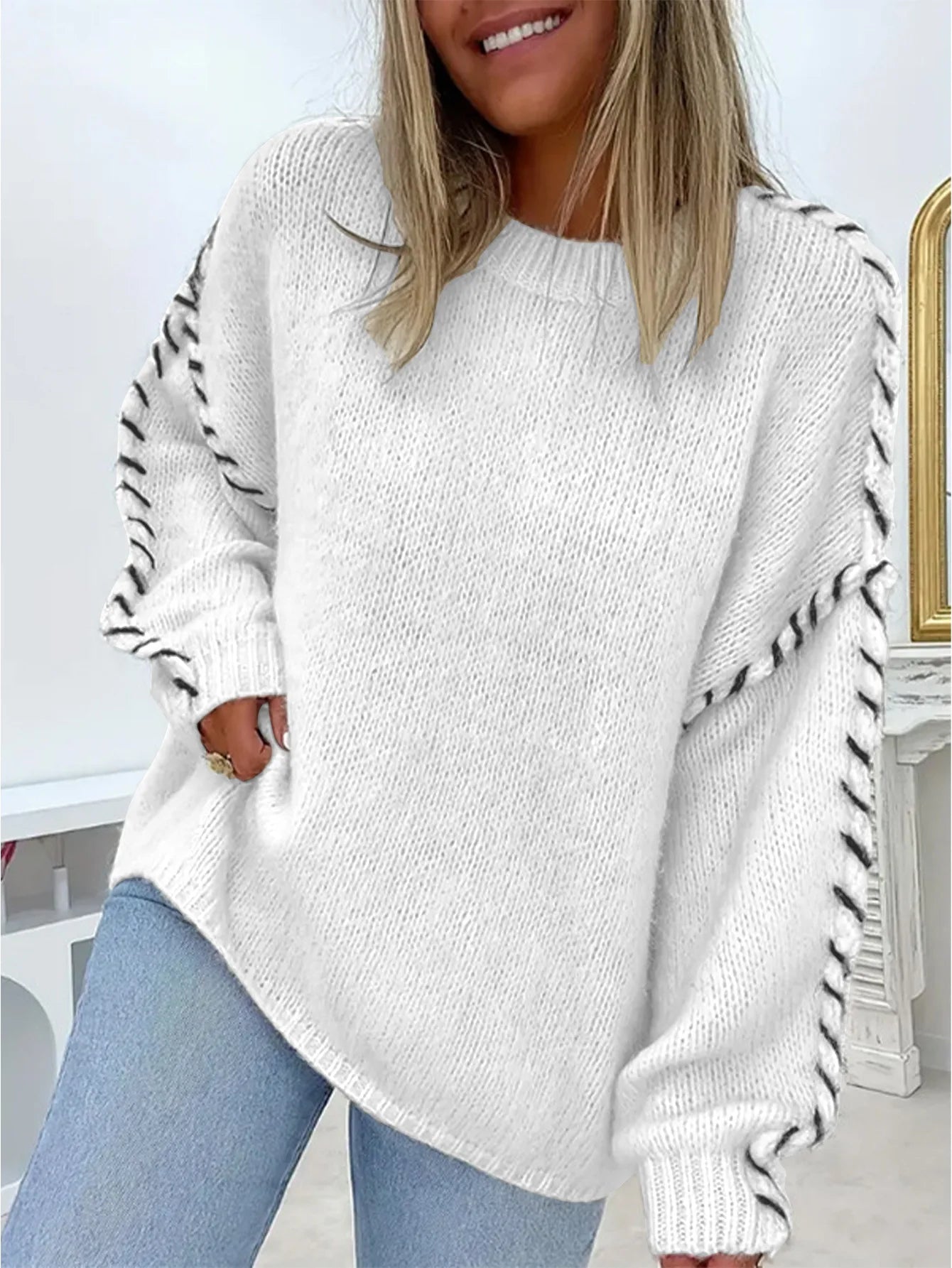 Le Clair™ | Varm, afslappet strikket sweater