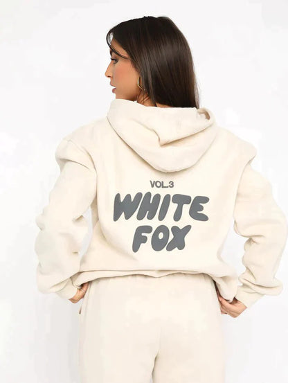 Lumi™ - White Fox hættetrøje og sweat pants