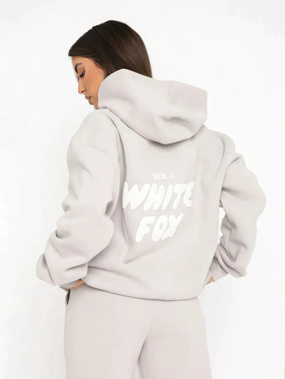 Lumi™ - White Fox hættetrøje og sweat pants